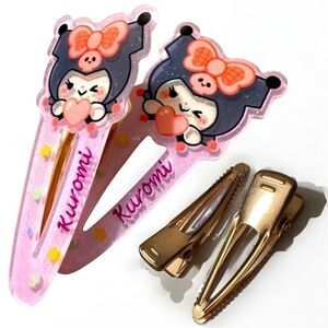 New Sanrio Kuromi Hair Accessories – 2 pcs Hair Clips